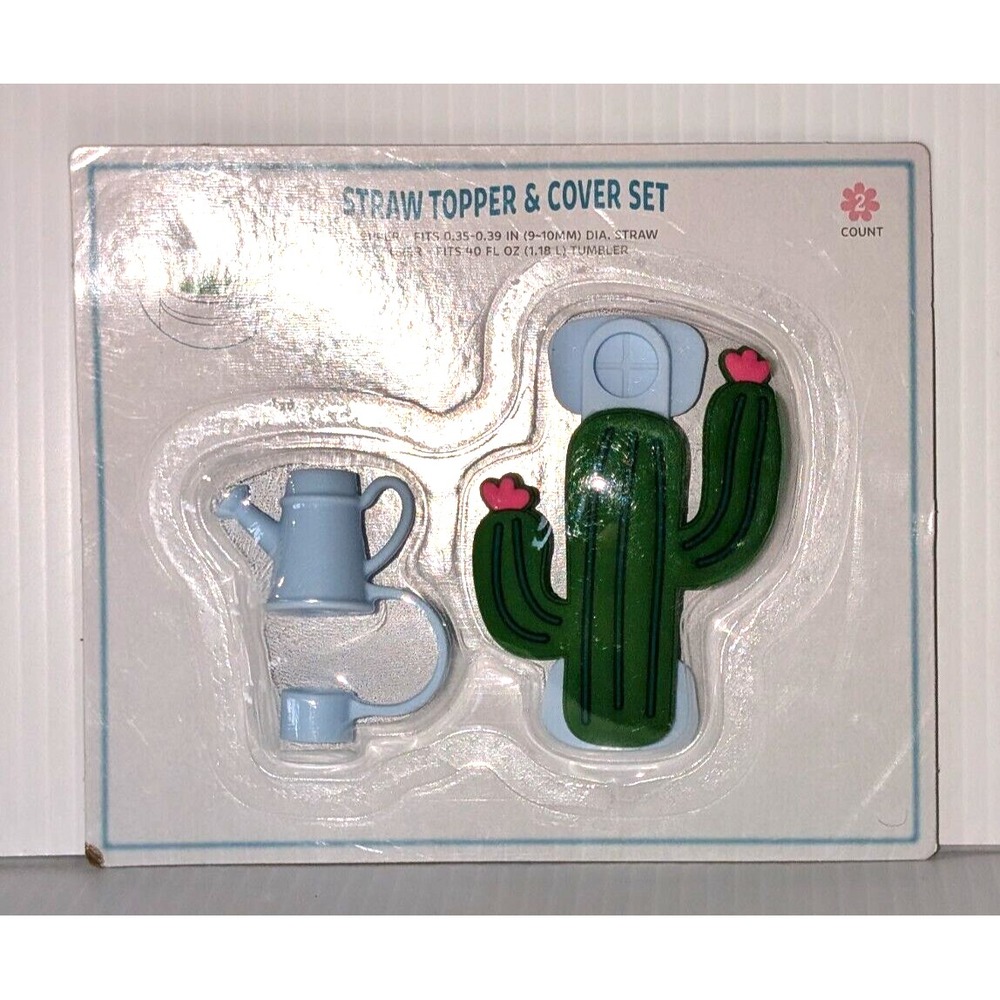 Target Bullseye Playground tumbler Straw Topper & Cover Set cactus